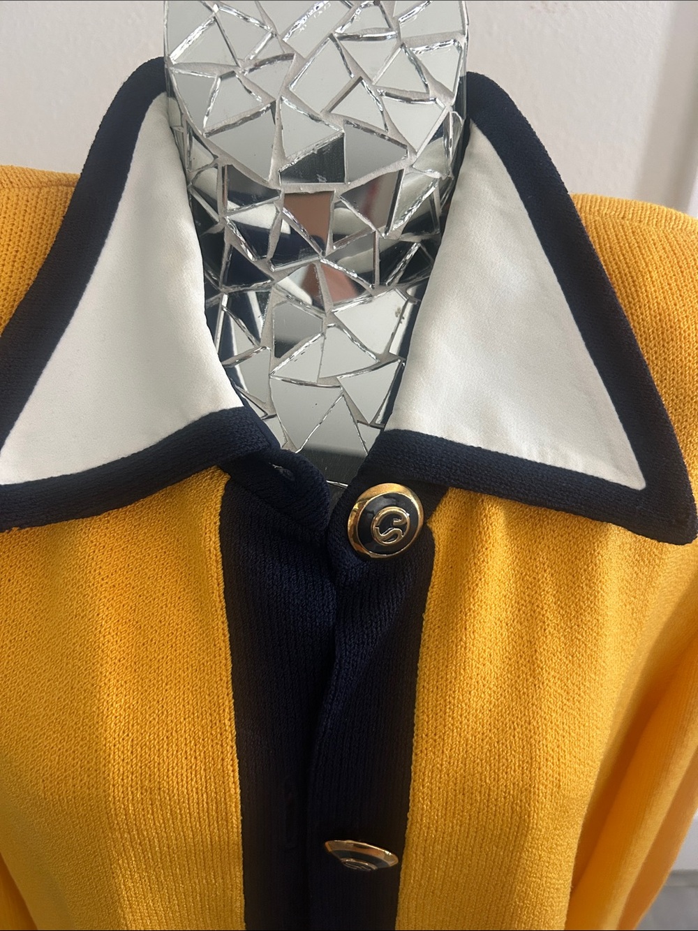 St John by Marie Gray Yellow Long Cardigan size 14 - Picture 2 of 9